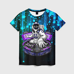 Футболка женская Space DJ - neon starfall, цвет: 3D-принт