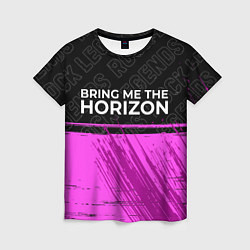 Женская футболка Bring Me the Horizon rock legends: символ сверху