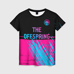 Футболка женская The Offspring - neon gradient: символ сверху, цвет: 3D-принт