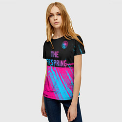 Футболка женская The Offspring - neon gradient: символ сверху, цвет: 3D-принт — фото 2
