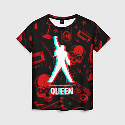 Футболка женская Queen rock glitch, цвет: 3D-принт