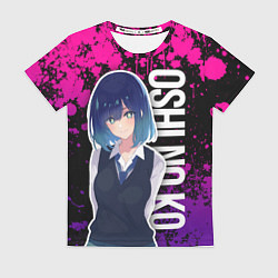 Футболка женская Акане - ребёнок айдола - неон, цвет: 3D-принт