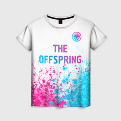 Футболка женская The Offspring neon gradient style: символ сверху, цвет: 3D-принт