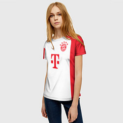 Футболка женская Гнабри Бавария Мюнхен форма 2324 домашняя, цвет: 3D-принт — фото 2