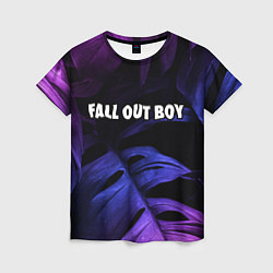Футболка женская Fall Out Boy neon monstera, цвет: 3D-принт