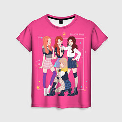 Футболка женская Blackpink anime poster, цвет: 3D-принт