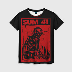 Футболка женская Sum41 - Skeleton, цвет: 3D-принт