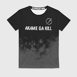 Футболка женская Akame ga Kill glitch на темном фоне: символ сверху, цвет: 3D-принт