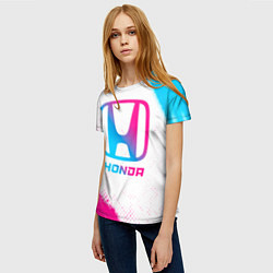 Футболка женская Honda neon gradient style, цвет: 3D-принт — фото 2