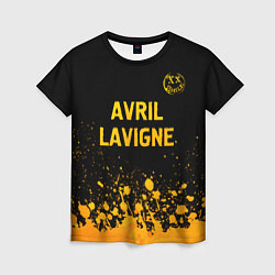 Футболка женская Avril Lavigne - gold gradient: символ сверху, цвет: 3D-принт