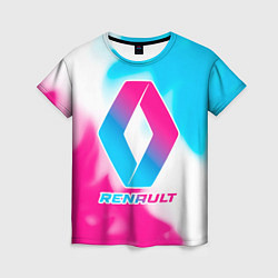 Футболка женская Renault neon gradient style, цвет: 3D-принт