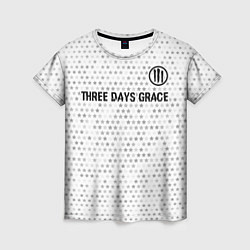 Футболка женская Three Days Grace glitch на светлом фоне: символ св, цвет: 3D-принт