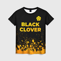 Футболка женская Black Clover - gold gradient: символ сверху, цвет: 3D-принт