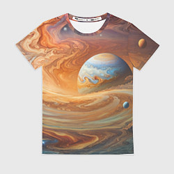 Футболка женская Буря в космосе, цвет: 3D-принт