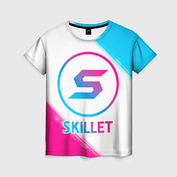 Футболка женская Skillet neon gradient style, цвет: 3D-принт