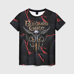 Футболка женская Baldurs Gate 3 logo dark red, цвет: 3D-принт