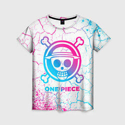 Футболка женская One Piece neon gradient style, цвет: 3D-принт