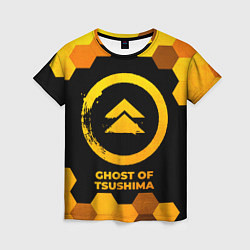 Футболка женская Ghost of Tsushima - gold gradient, цвет: 3D-принт