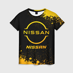 Футболка женская Nissan - gold gradient, цвет: 3D-принт