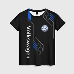 Футболка женская Volkswagen - blue technology, цвет: 3D-принт