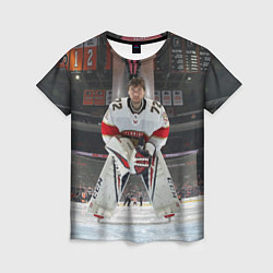 Футболка женская Sergey Bobrovsky - Florida panthers - hockey, цвет: 3D-принт