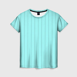 Женская футболка Небесно-голубой полосатый