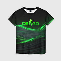 Женская футболка CSGO neon green logo