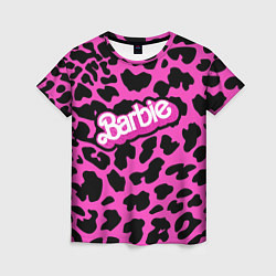 Футболка женская Барби розовый леопардовый принт, цвет: 3D-принт