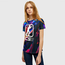 Футболка женская КС2 логотип, цвет: 3D-принт — фото 2