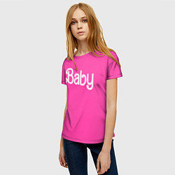 Футболка женская Барби ребенок, цвет: 3D-принт — фото 2