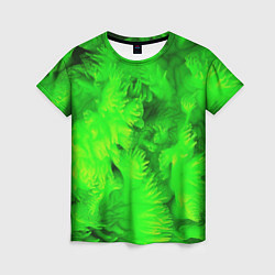 Футболка женская Green abstract texture, цвет: 3D-принт