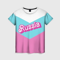 Футболка женская Russia - barbie style, цвет: 3D-принт