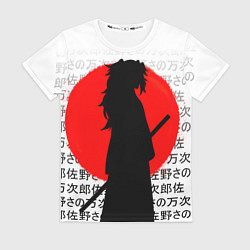 Футболка женская Ёриичи - клинок рассекающий демонов - силуэт, цвет: 3D-принт