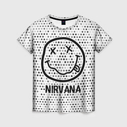 Футболка женская Nirvana glitch на светлом фоне, цвет: 3D-принт