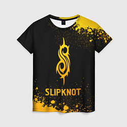 Футболка женская Slipknot - gold gradient, цвет: 3D-принт