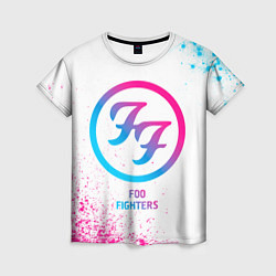 Футболка женская Foo Fighters neon gradient style, цвет: 3D-принт