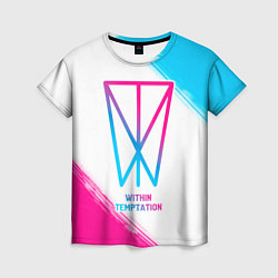 Футболка женская Within Temptation neon gradient style, цвет: 3D-принт