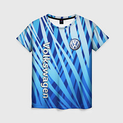 Футболка женская Volkswagen - синий камуфляж, цвет: 3D-принт