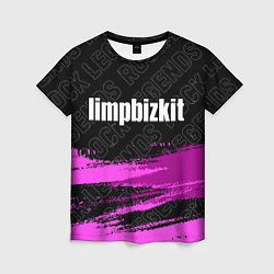 Футболка женская Limp Bizkit rock legends: символ сверху, цвет: 3D-принт