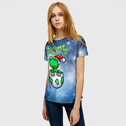 Футболка женская Динозаврик вылупился из яйца 2024, цвет: 3D-принт — фото 2