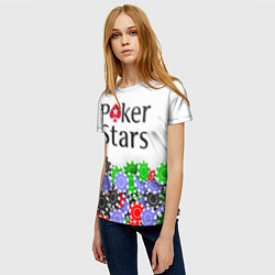 Футболка женская Poker - игра для удачливых, цвет: 3D-принт — фото 2