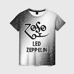 Футболка женская Led Zeppelin glitch на светлом фоне, цвет: 3D-принт