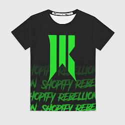 Футболка женская Shopify Rebellion, цвет: 3D-принт