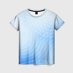 Футболка женская Абстракция с голубыми кругами, цвет: 3D-принт