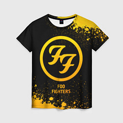 Футболка женская Foo Fighters - gold gradient, цвет: 3D-принт