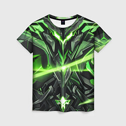 Футболка женская Зелёный кибер рыцарь, цвет: 3D-принт