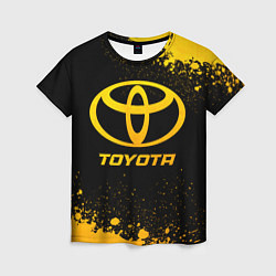 Футболка женская Toyota - gold gradient, цвет: 3D-принт