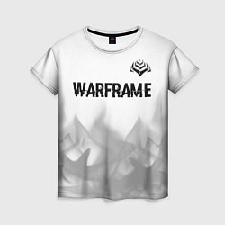 Женская футболка Warframe glitch на светлом фоне посередине