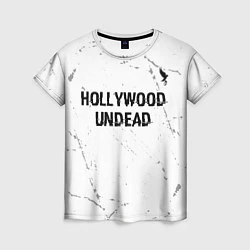 Футболка женская Hollywood Undead glitch на светлом фоне посередине, цвет: 3D-принт