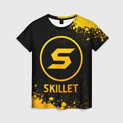 Футболка женская Skillet - gold gradient, цвет: 3D-принт